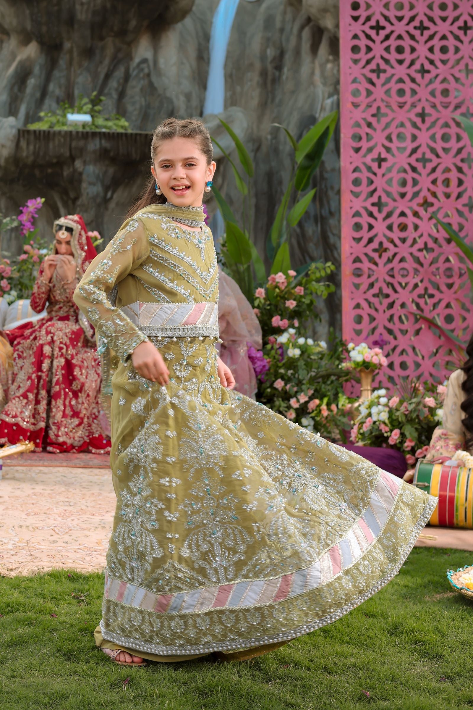 Formal Choli & Lehnga Set | Formal Mother-Daughter Twinning by Aroosh TTAH4