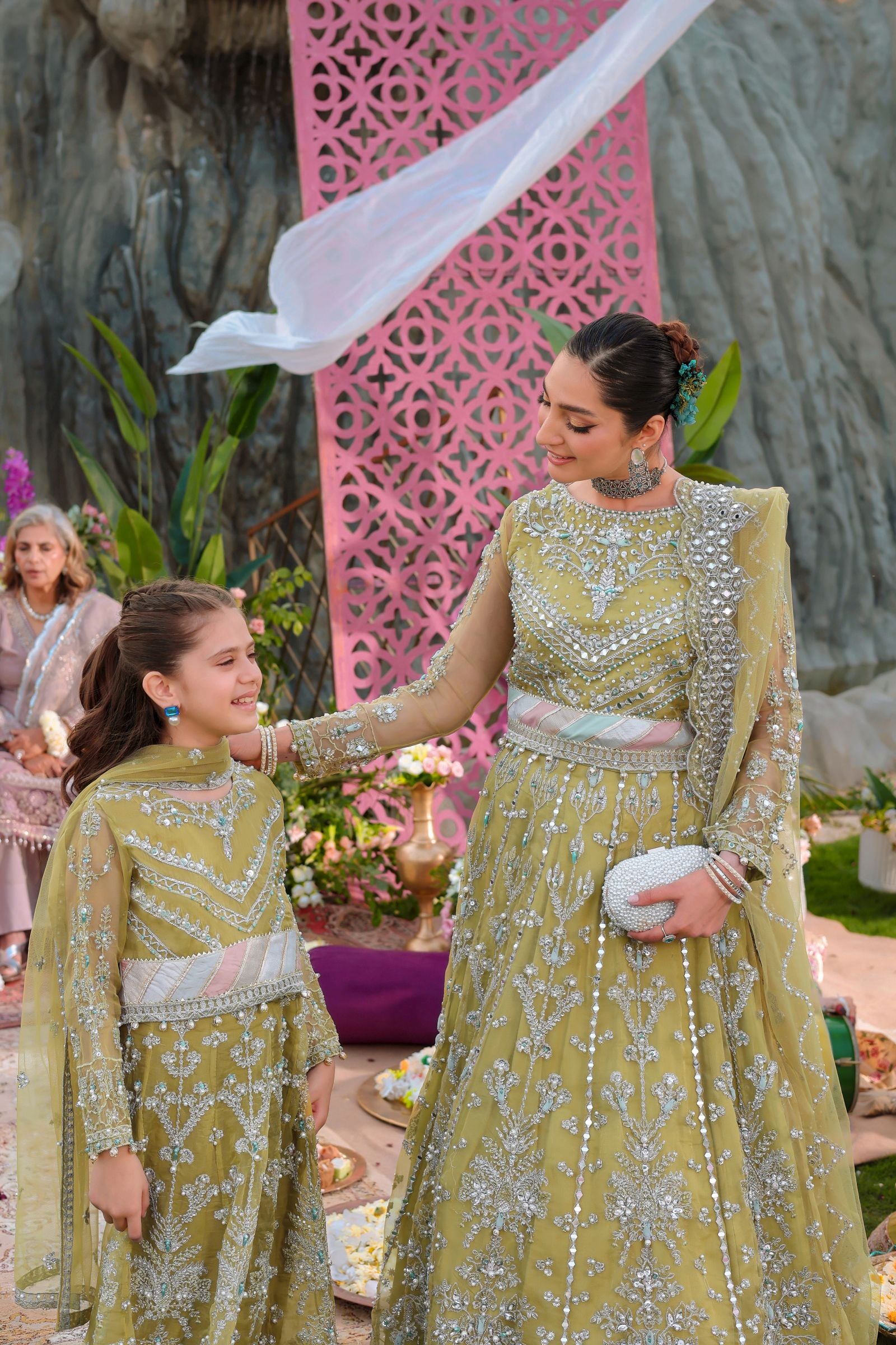 Formal Choli & Lehnga Set | Formal Mother-Daughter Twinning by Aroosh TTAH4