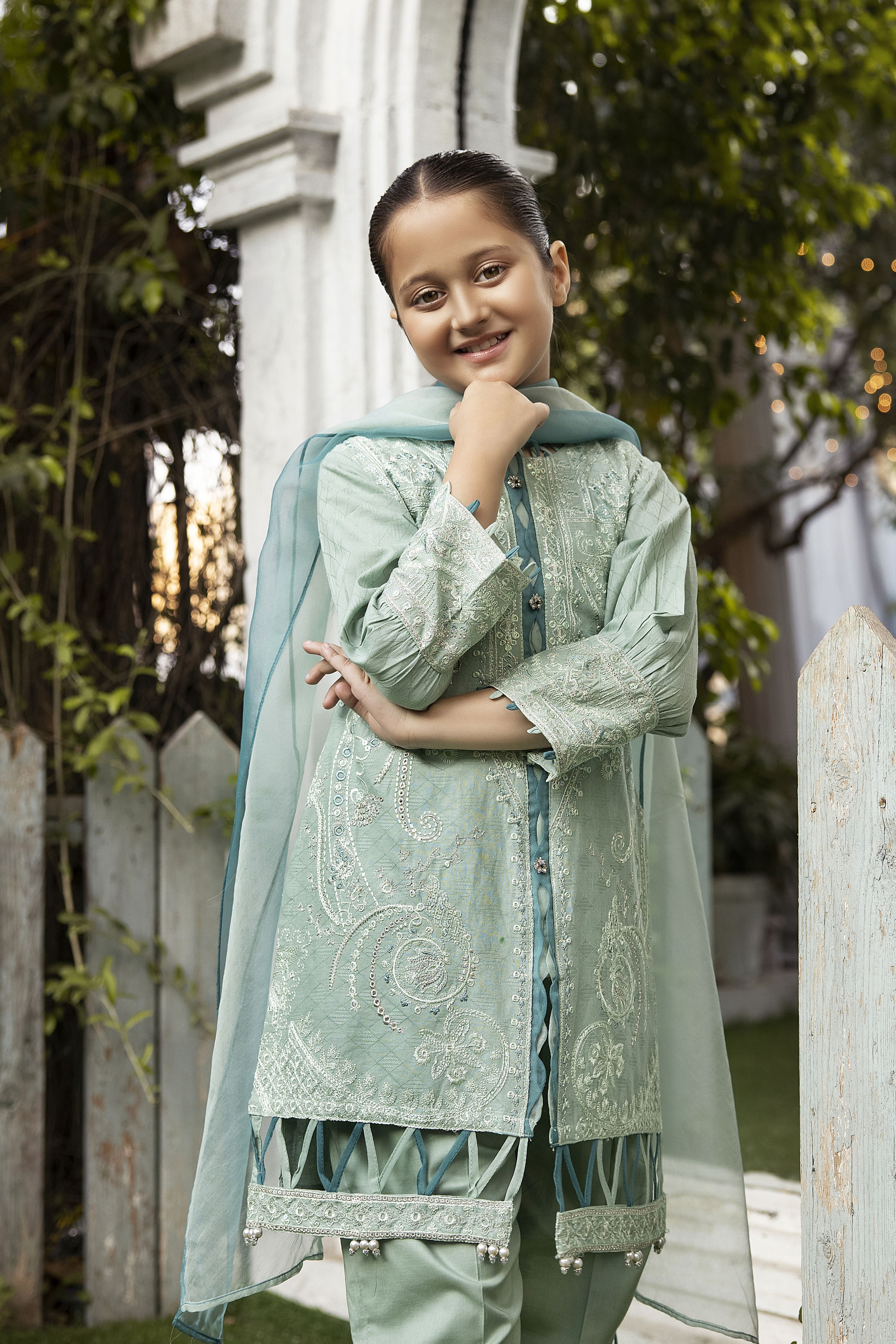 Luxury Jacquard EID Collection For Girls by Mona MJG5
