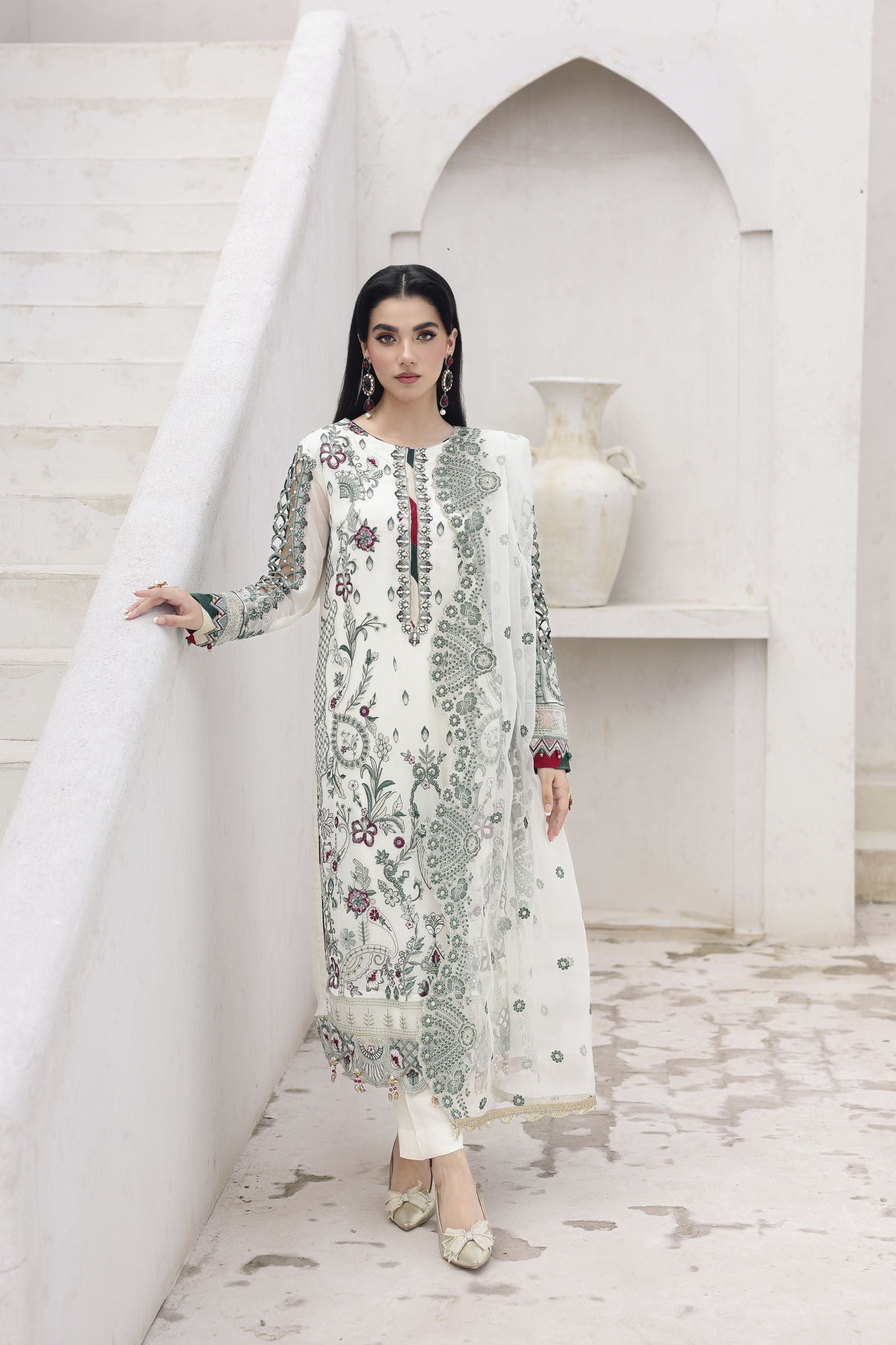 Rasm by Mona – 3pc Chiffon Semi Fomal Dress MKR8