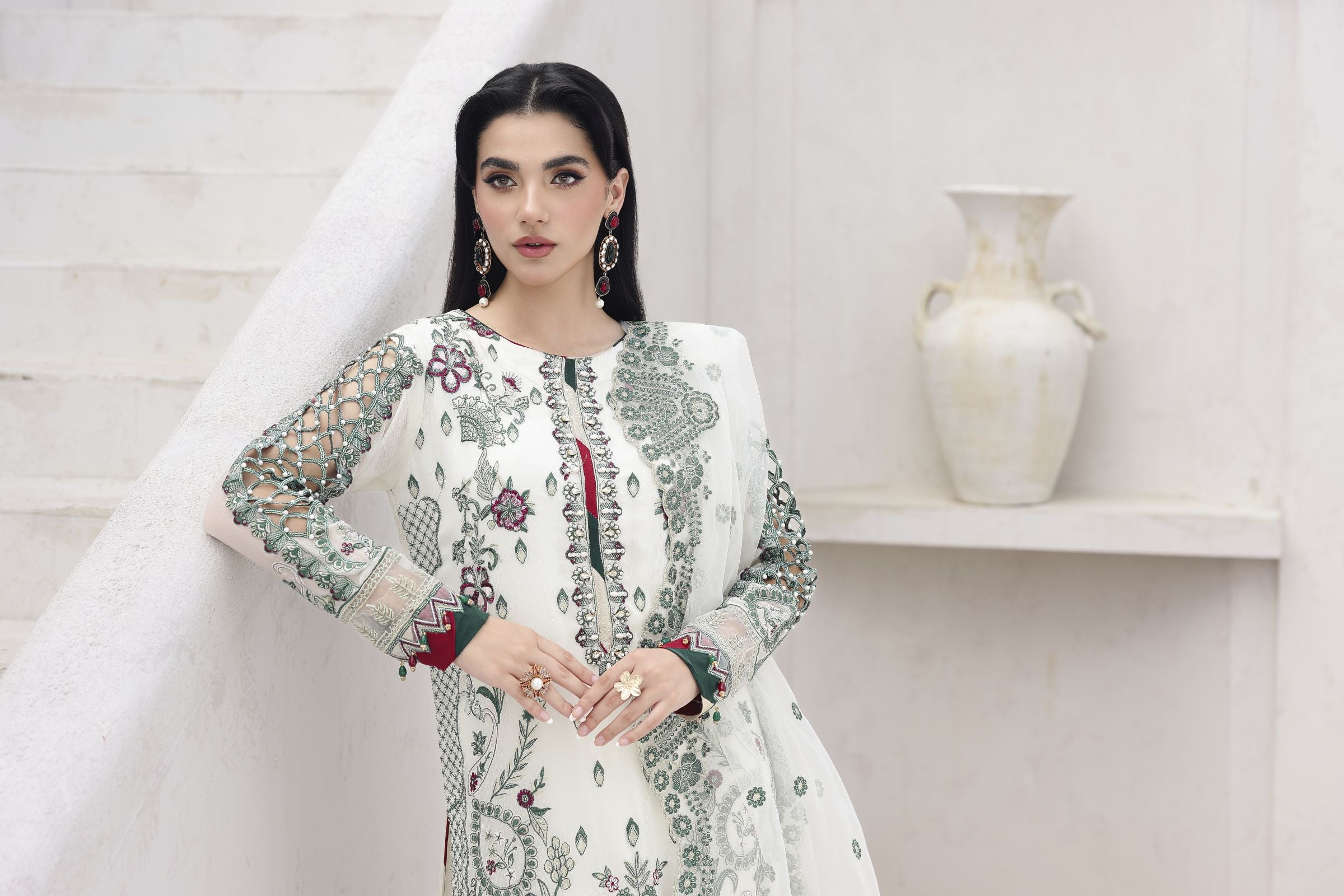 Rasm by Mona – 3pc Chiffon Semi Fomal Dress MKR8