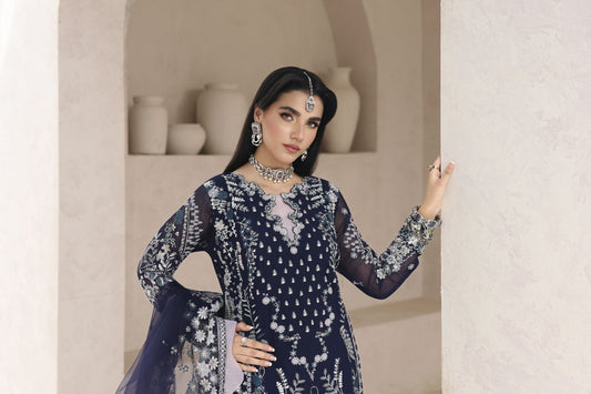 Rasm by Mona – 3pc Chiffon Formal Dress MKR12