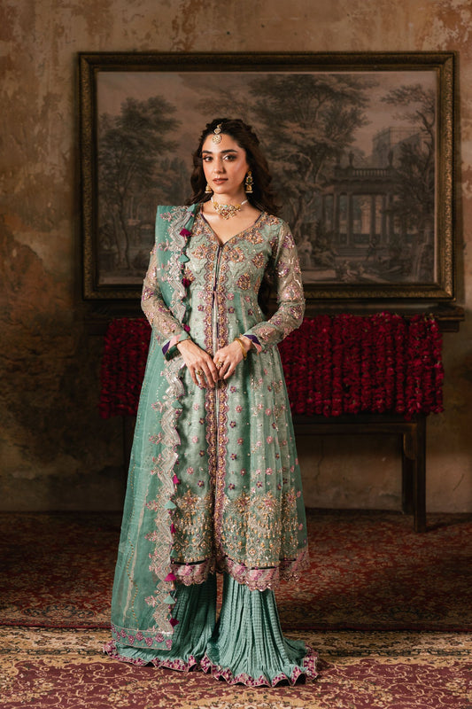 The Maya Edition by Mona – Handworked Organza Front-Open Maxi & Shararah Maya2