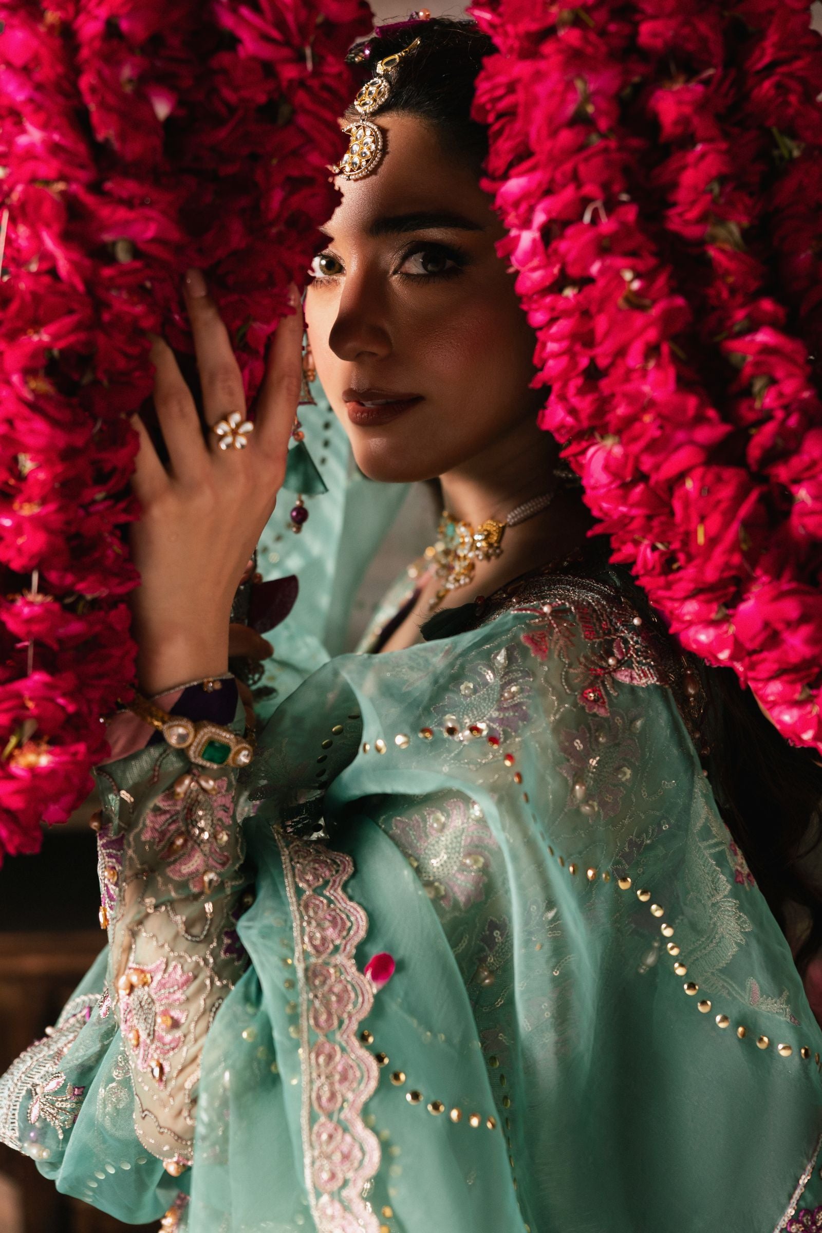 The Maya Edition by Mona – Handworked Organza Front-Open Maxi & Shararah Maya2