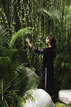 Velvet Story by Ain – Deep Purple Embroidered Velvet Dress VSA2