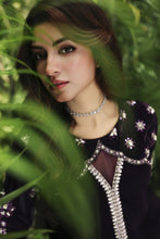 Velvet Story by Ain – Deep Purple Embroidered Velvet Dress VSA2