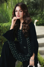 Velvet Story by Ain – Embellished Velvet Shirt with Panel Shararah VSA4