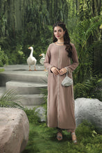 Velvet Story by Ain – Embellished Taupe Velvet Dress VSA3