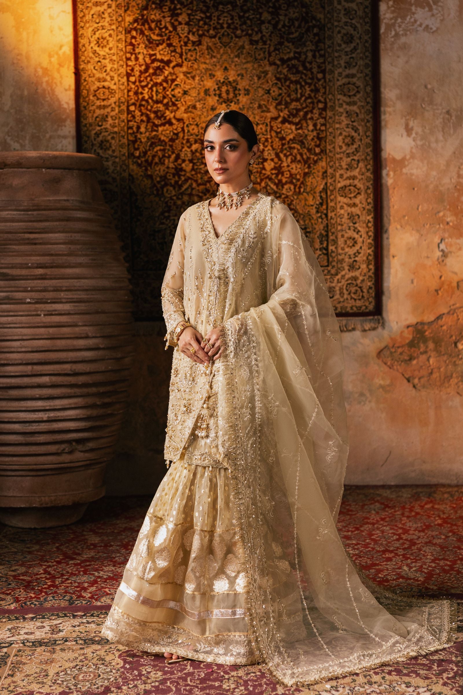 The Maya Edition by Mona – Handworked Organza Angrakha & Ghararah Maya1