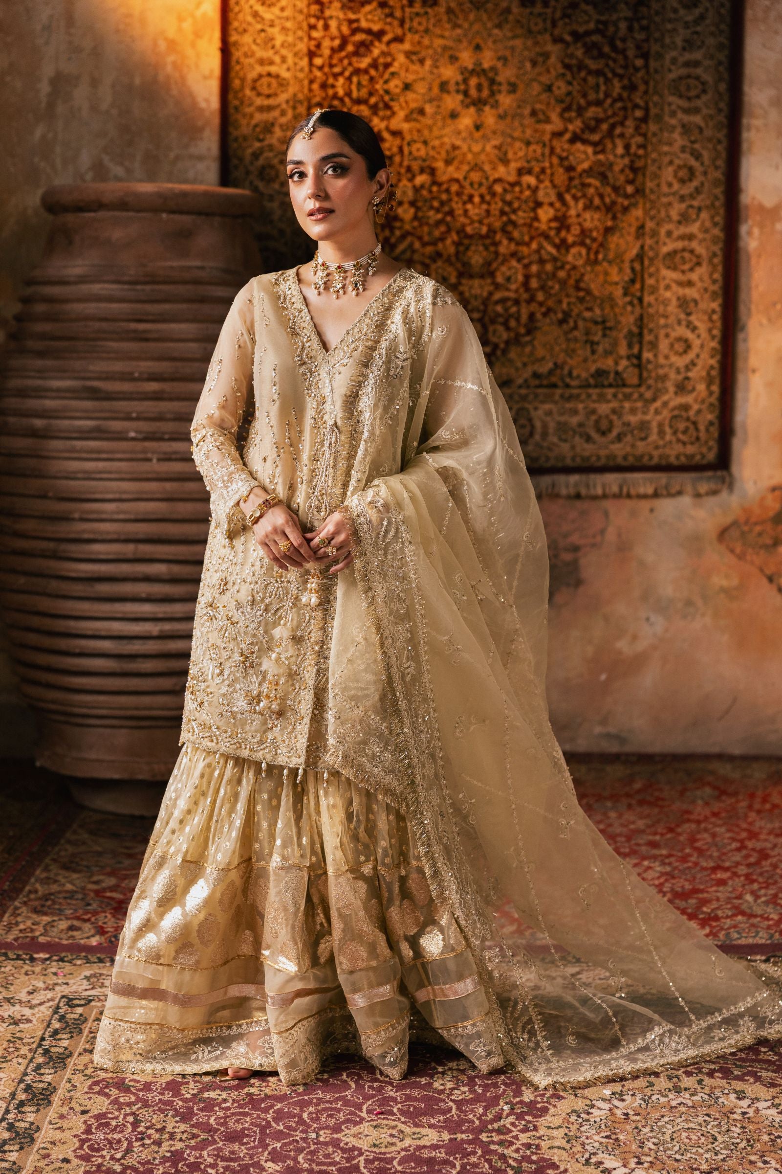 The Maya Edition by Mona – Handworked Organza Angrakha & Ghararah Maya1