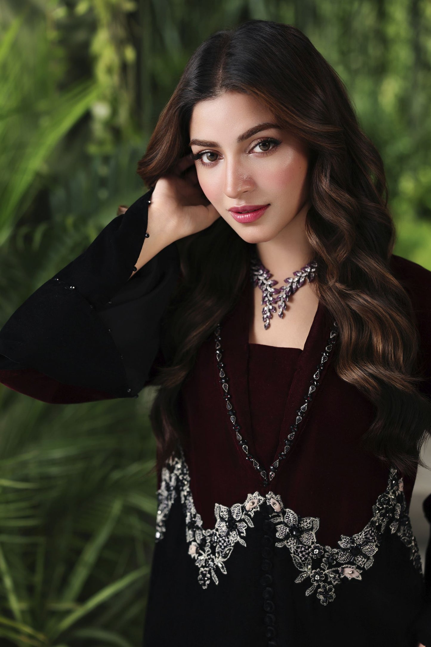 Velvet Story by Ain – Luxury Hand Embellished Velvet Dress VSA6