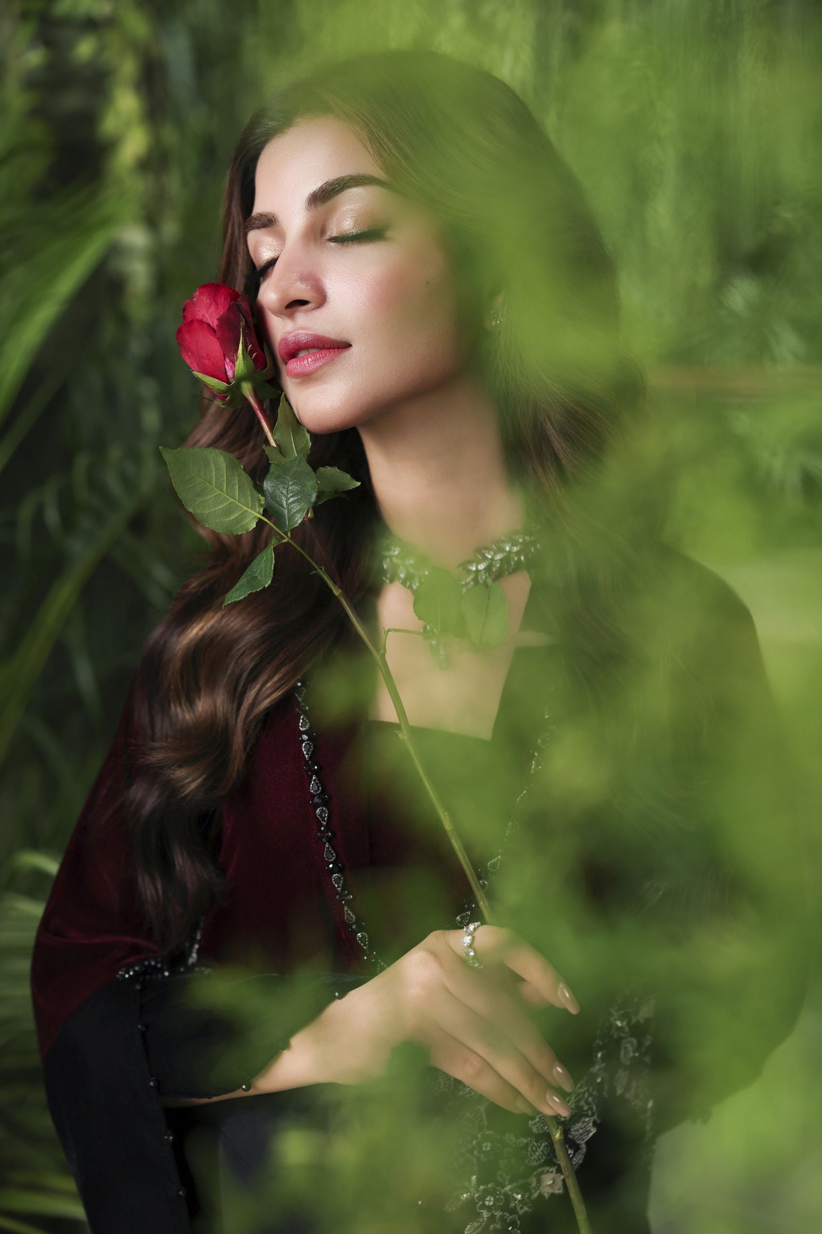 Velvet Story by Ain – Luxury Hand Embellished Velvet Dress VSA6