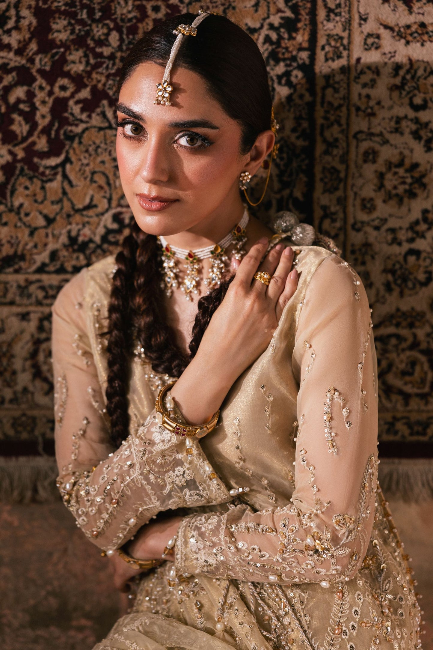 The Maya Edition by Mona – Handworked Organza Angrakha & Ghararah Maya1