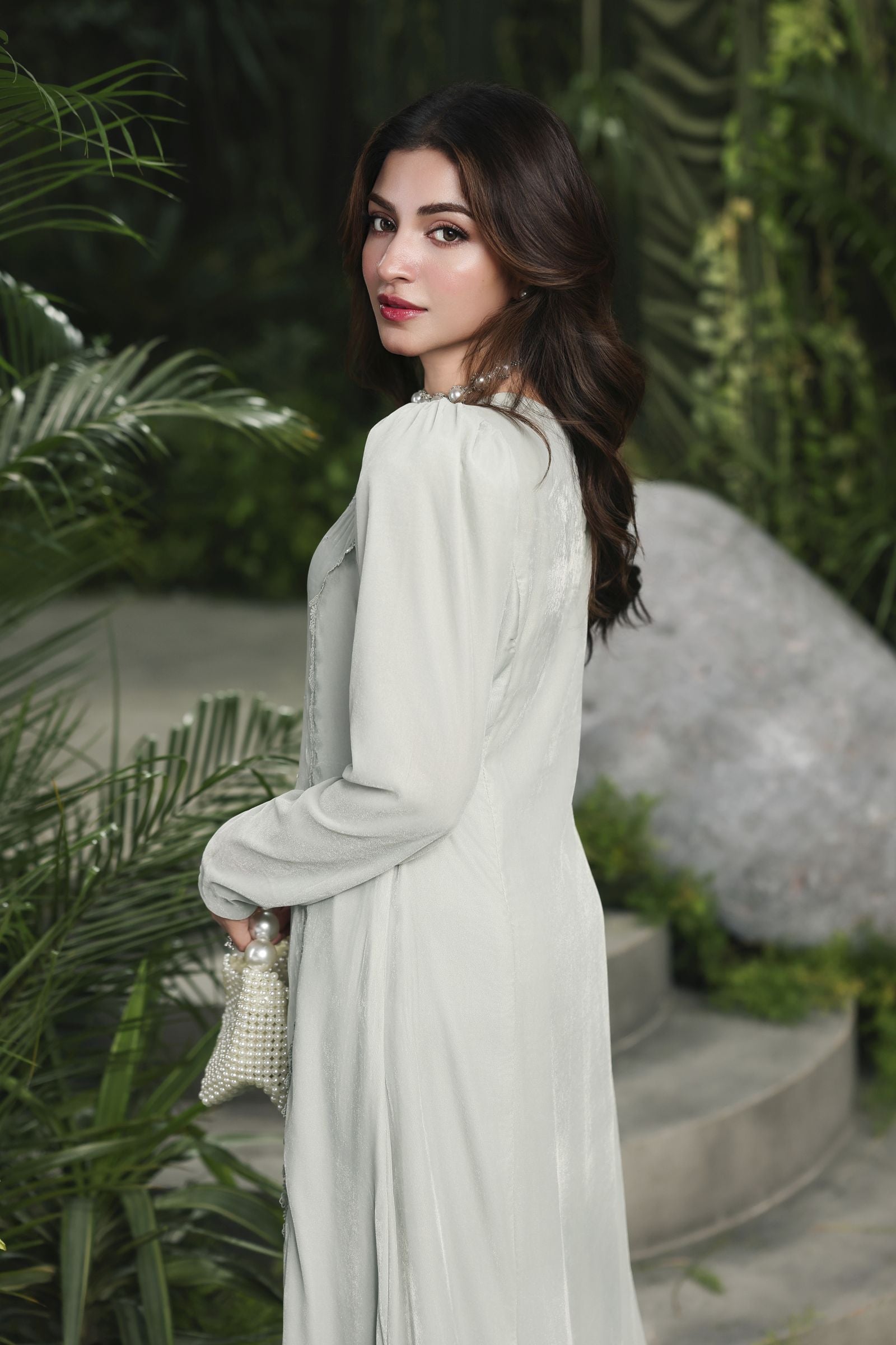 Velvet Story by Ain – Luxury Embellished Velvet Long Dress VSA8