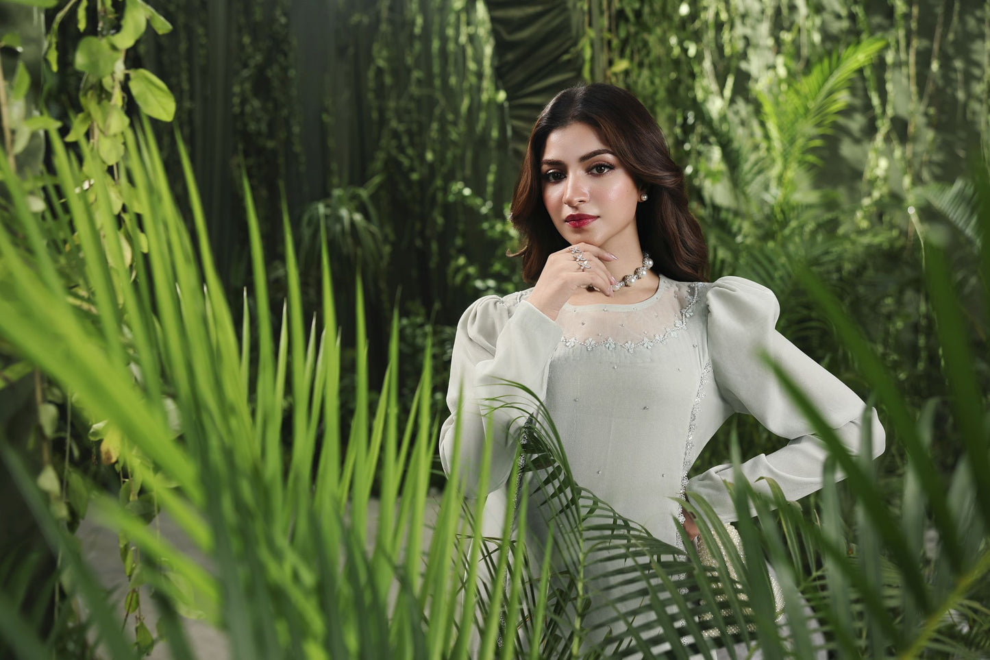 Velvet Story by Ain – Luxury Embellished Velvet Long Dress VSA8