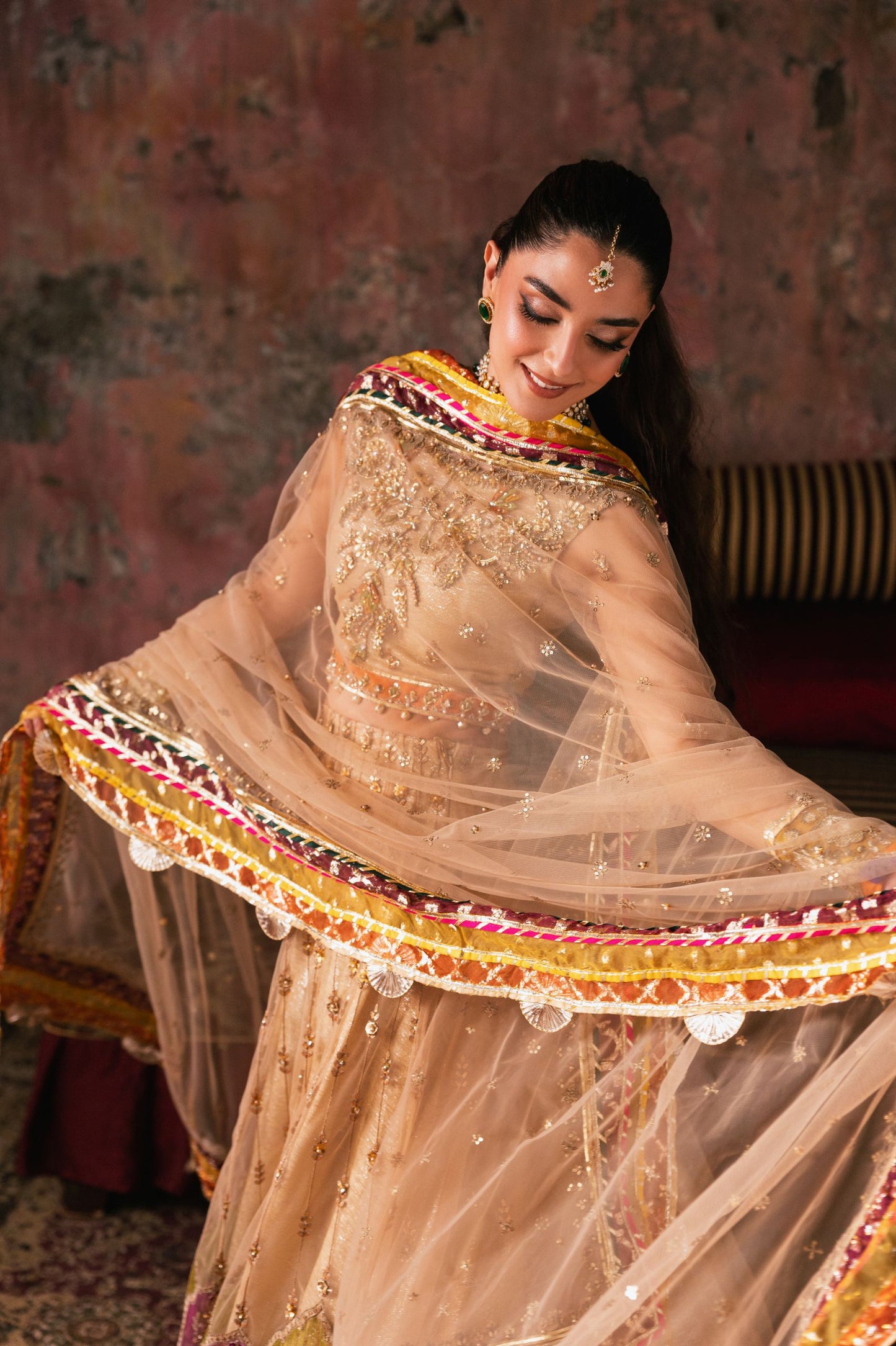 The Maya Edition by Mona – Handworked Net Choli & Sequin Lehnga Maya4