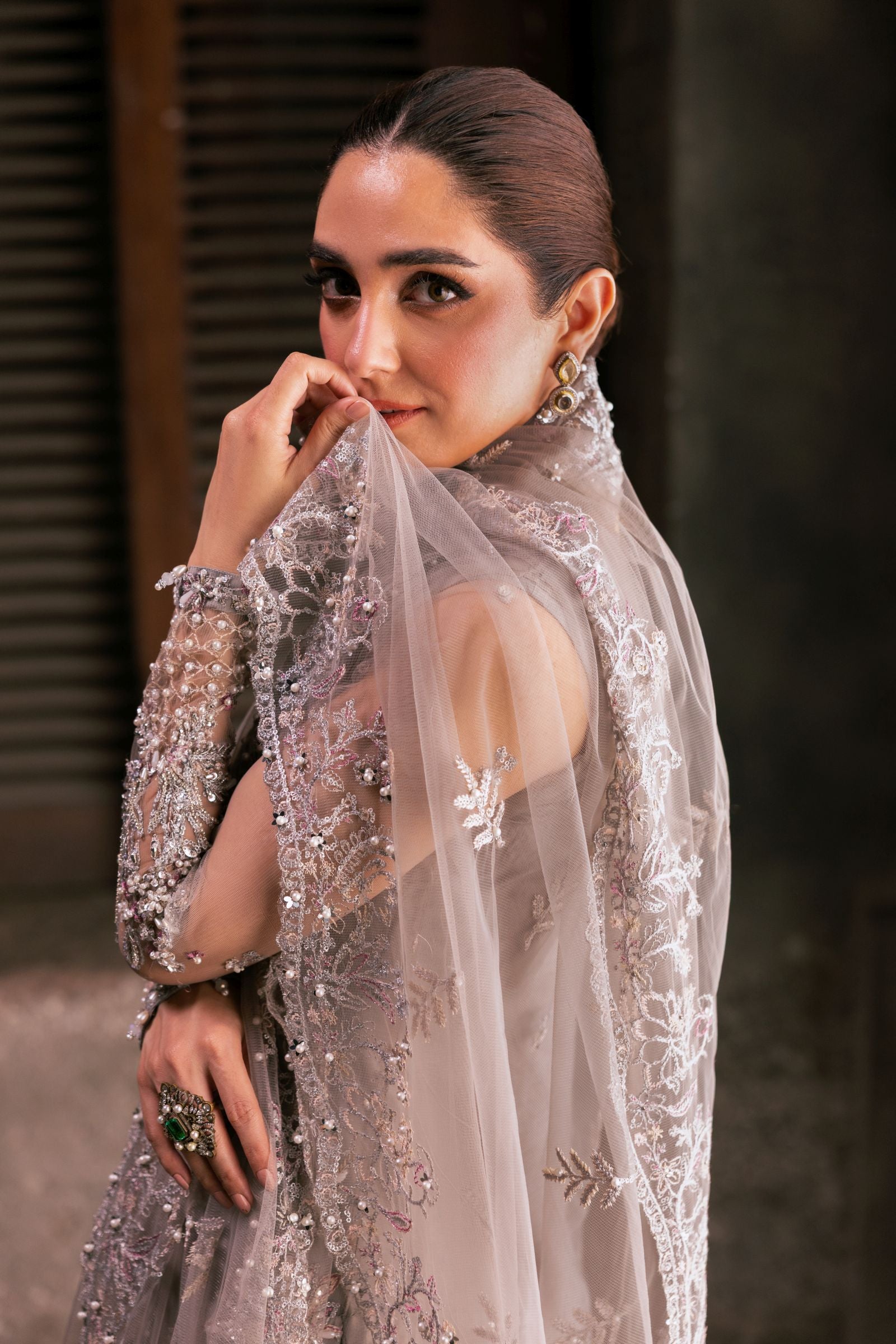 The Maya Edition by Mona – Handworked Net Gown with Shararah Maya6