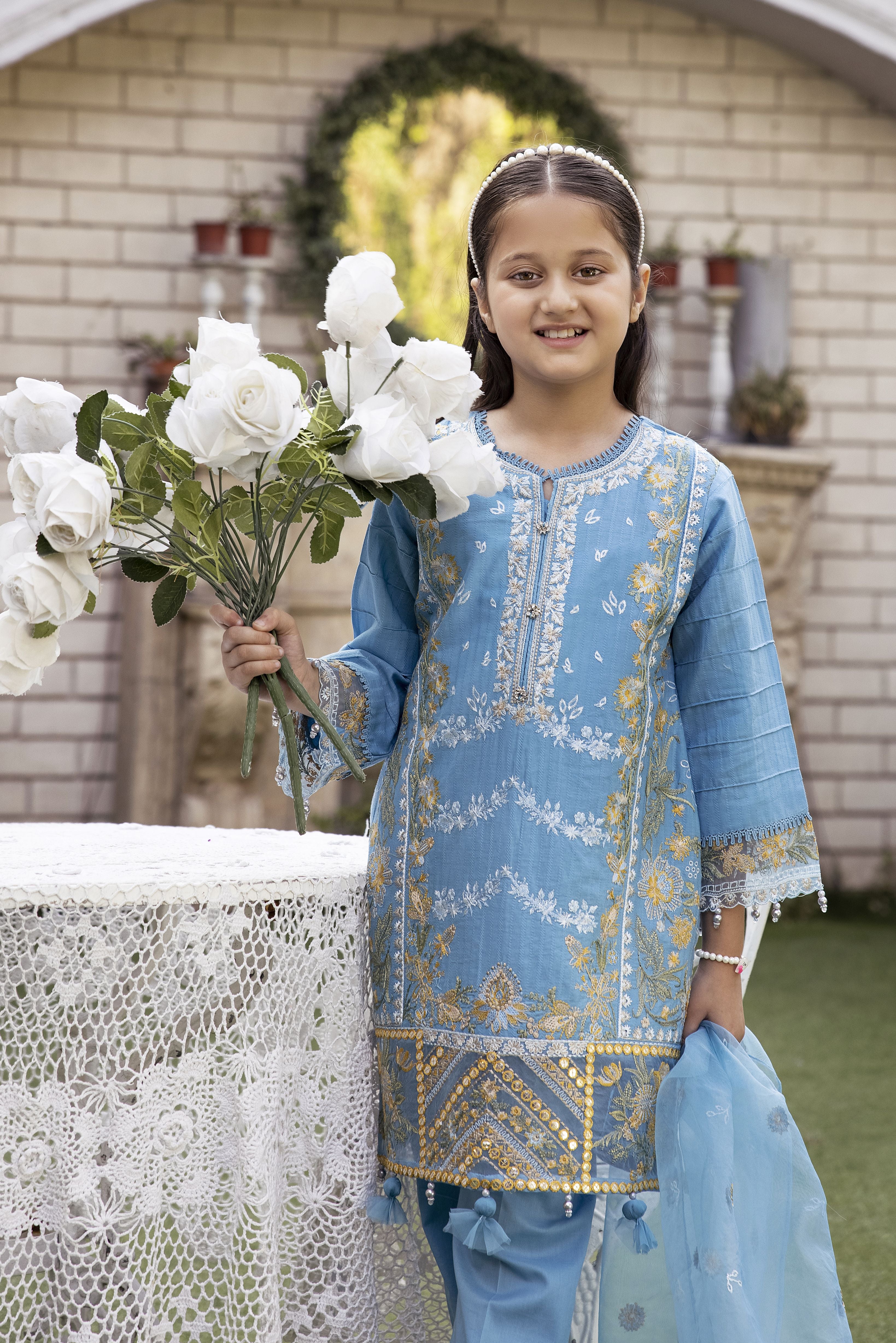 Luxury Jacquard EID Collection For Girls by Mona MJG1