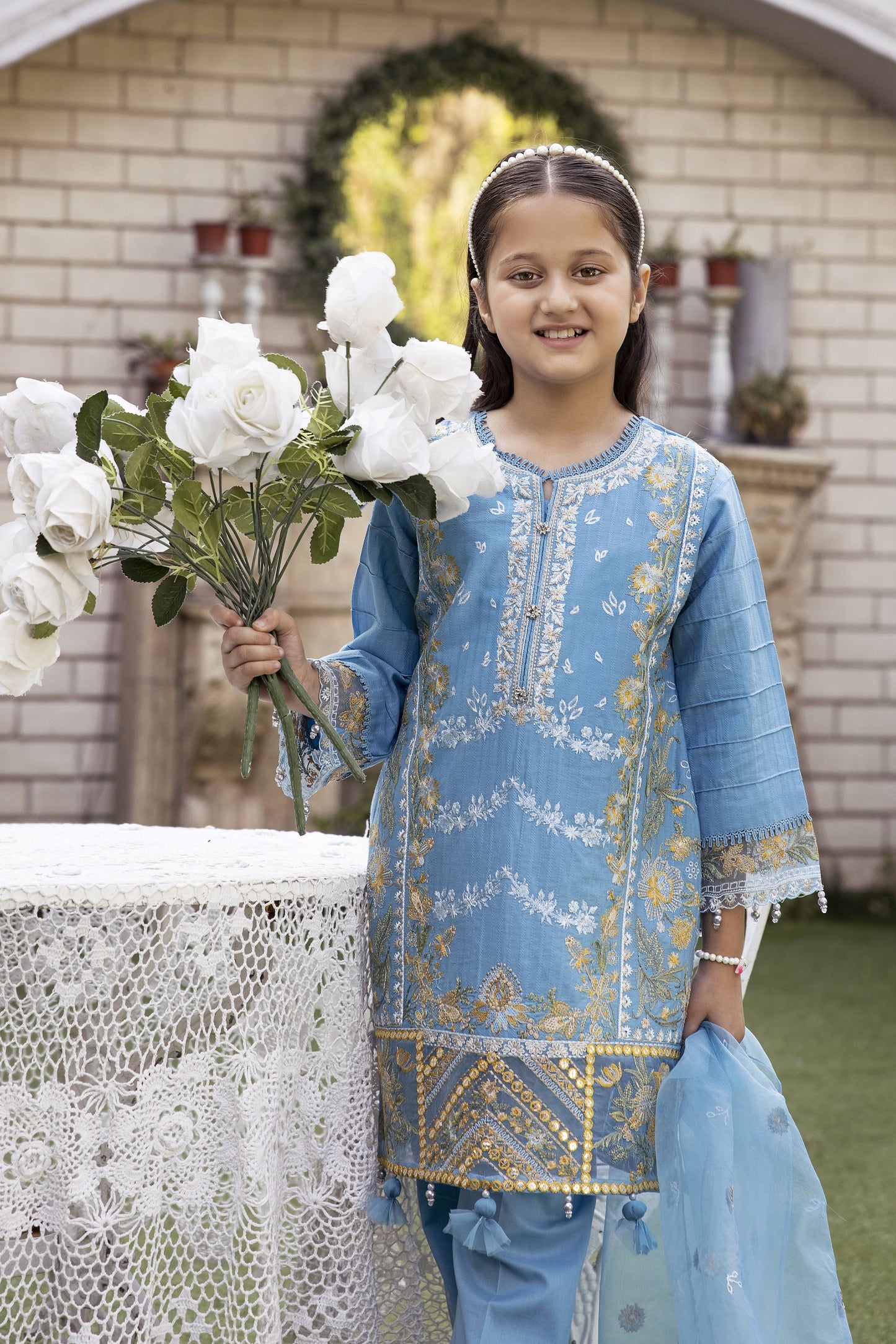 Luxury Jacquard EID Collection For Girls by Mona MJG1