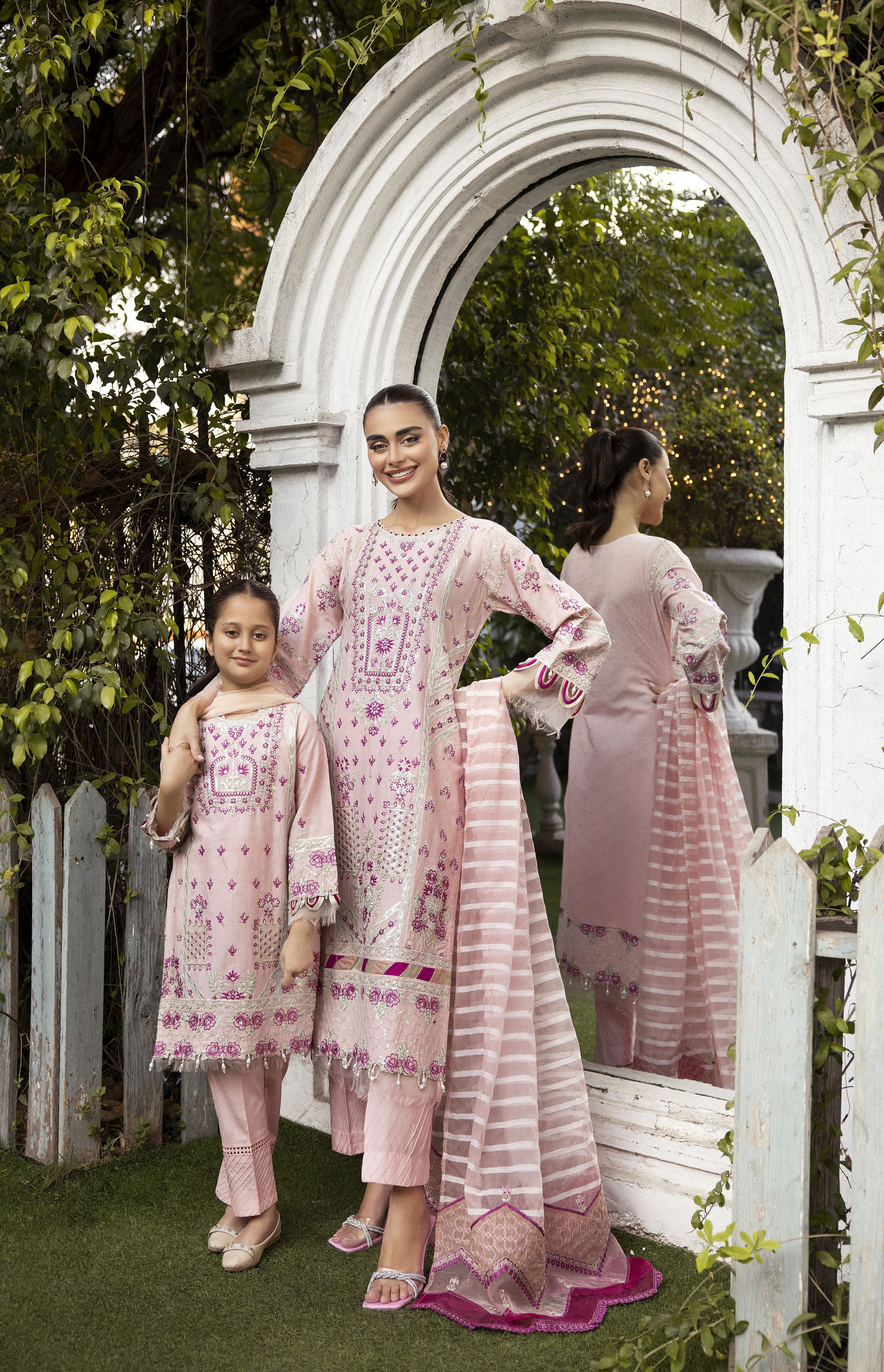 Luxury Jacquard EID Collection For Girls by Mona MJG3