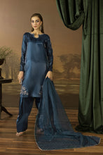 Midnight Blue Silk Farshi Shalwar Pakistani Dress - Farshi Bahaar by Mona FBM7