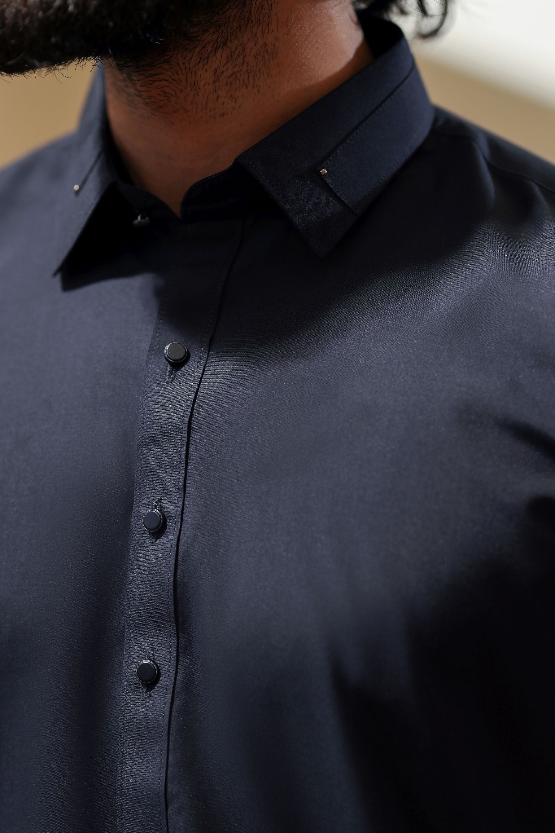 Ally's Navy Blue Wash & Wear Kurta Shalwar– Ready to Wear | MBA1