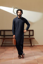 Ally's Navy Blue Wash & Wear Kurta Shalwar– Ready to Wear | MBA1