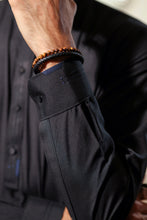 Ally's Jet Black Wash & Wear Kurta Shalwar – Ready to Wear | MBA3