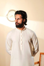 Ally's Off-White Wash & Wear Kurta Shalwar – Ready to Wear | MBA4