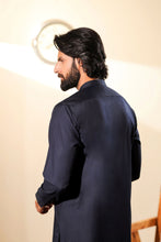 Ally's Midnight Blue Wash & Wear Kurta Shalwar – Ready to Wear | MBA5