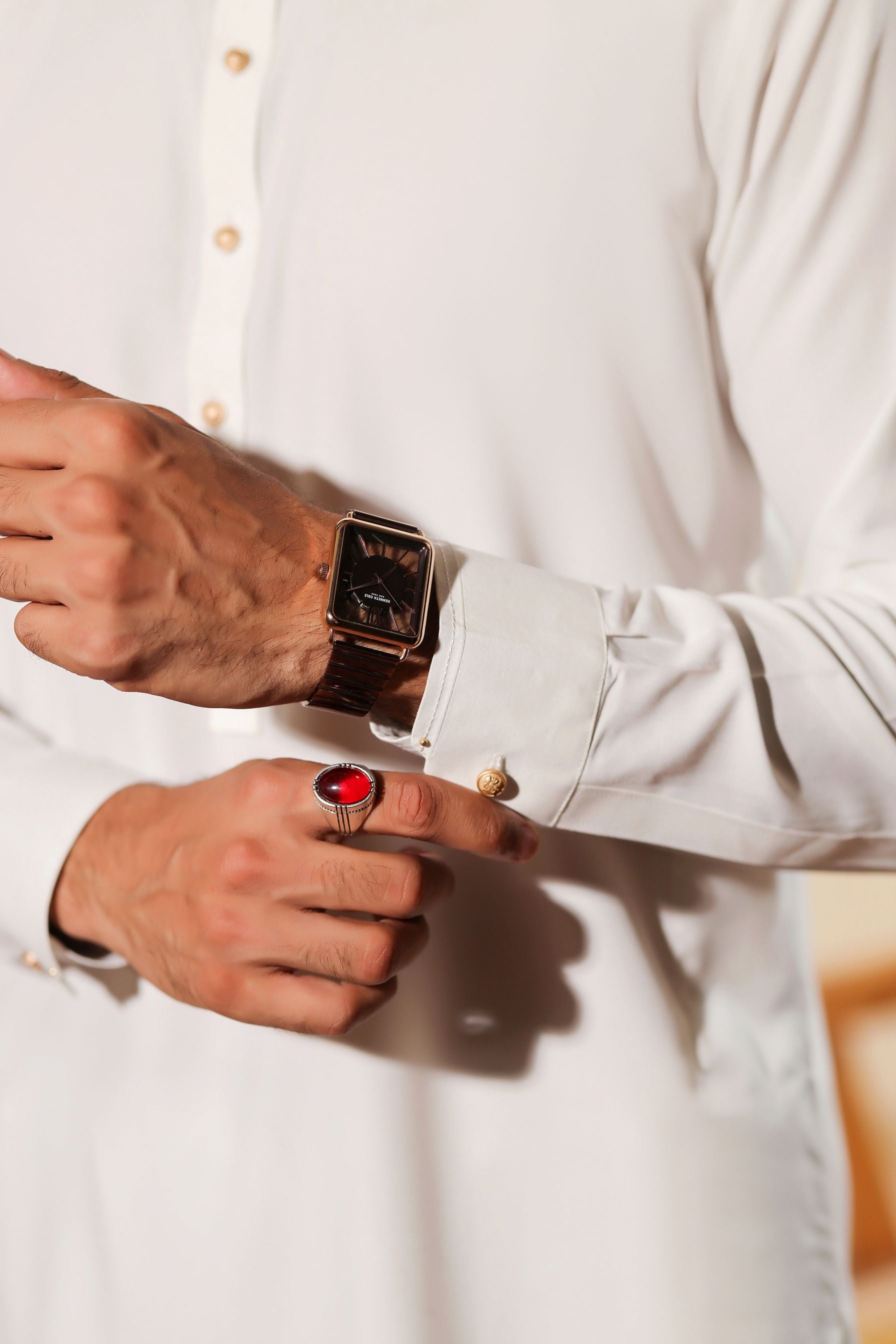 Ally's Pearl White Wash & Wear Kurta Shalwar – Ready to Wear | MBA8