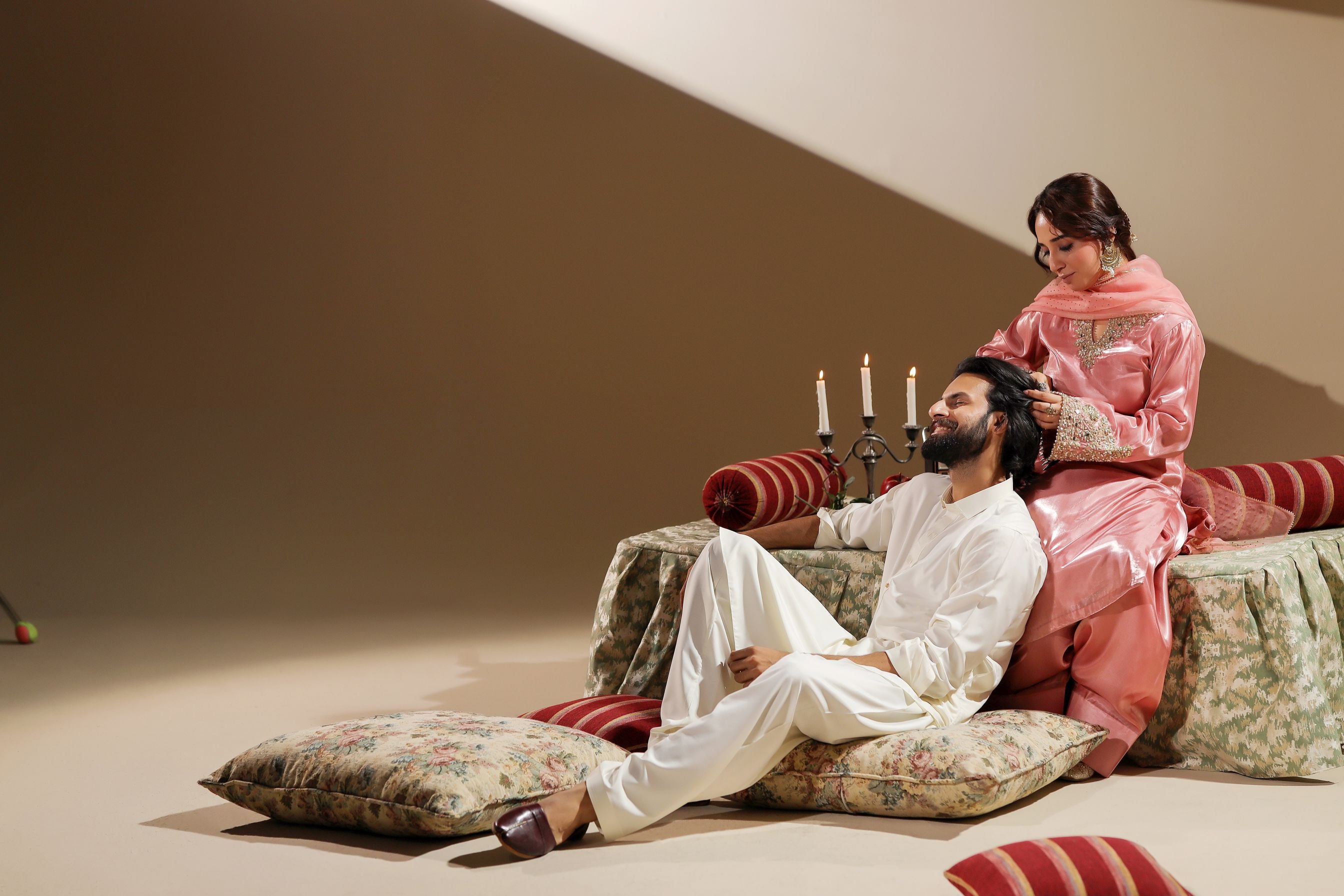 Ally's Ivory Cream Wash & Wear Kurta Shalwar – Ready to Wear | MBA7