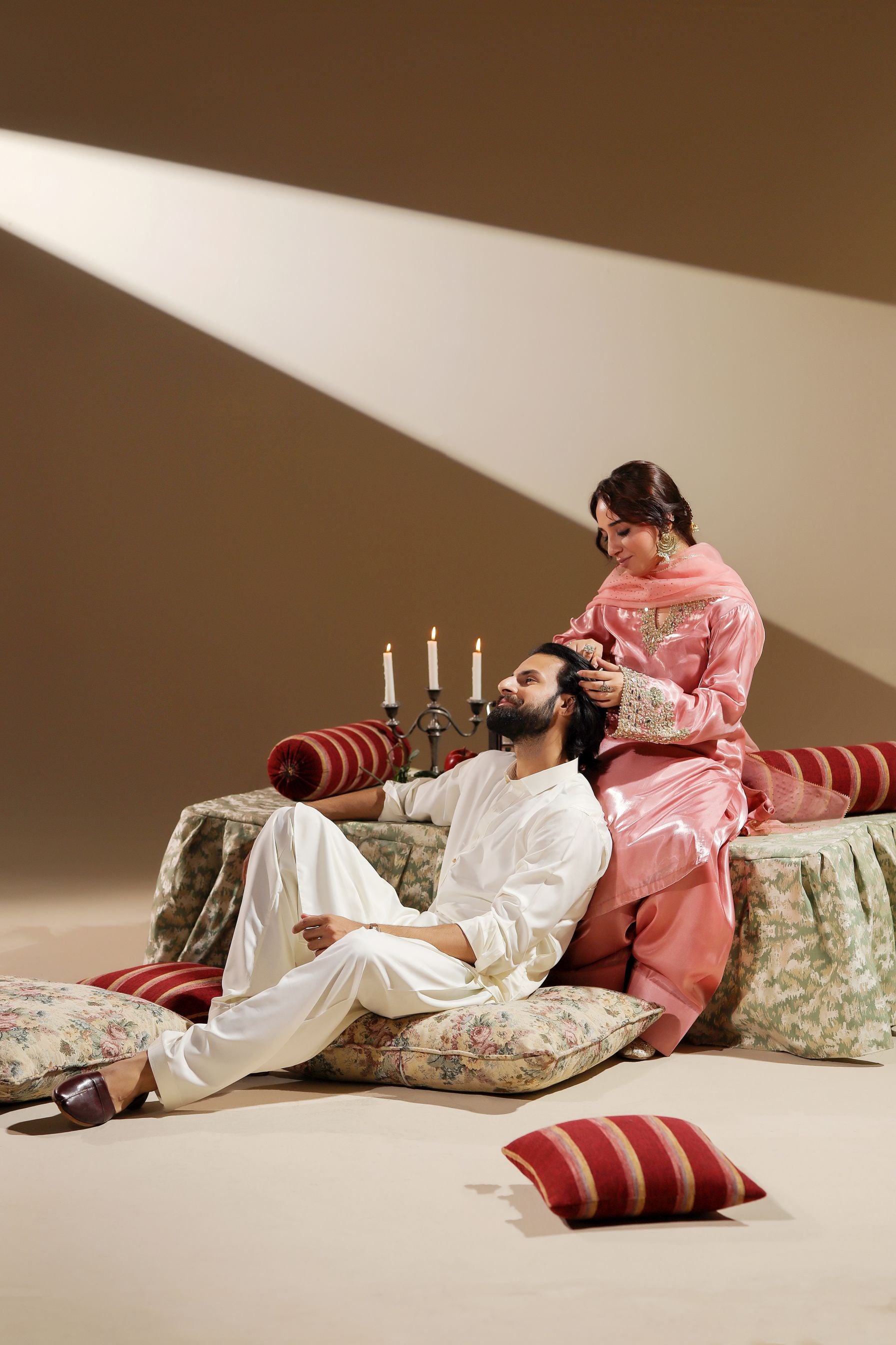 Ally's Ivory Cream Wash & Wear Kurta Shalwar – Ready to Wear | MBA7