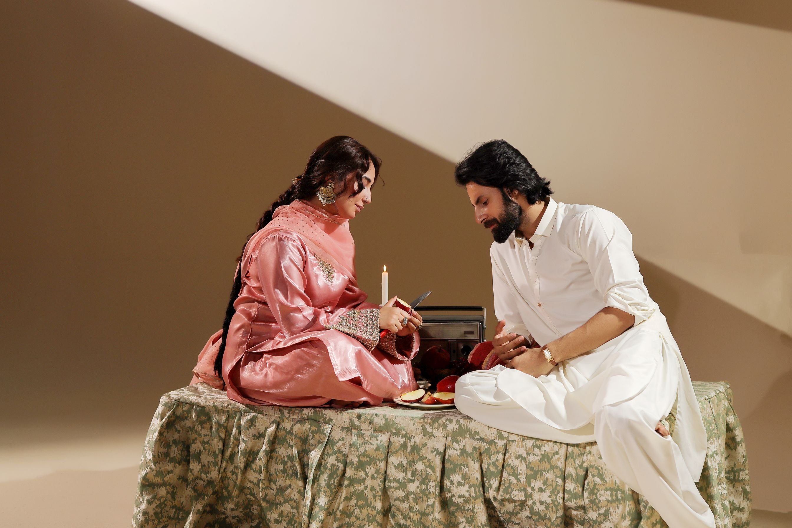 Ally's Ivory Cream Wash & Wear Kurta Shalwar – Ready to Wear | MBA7