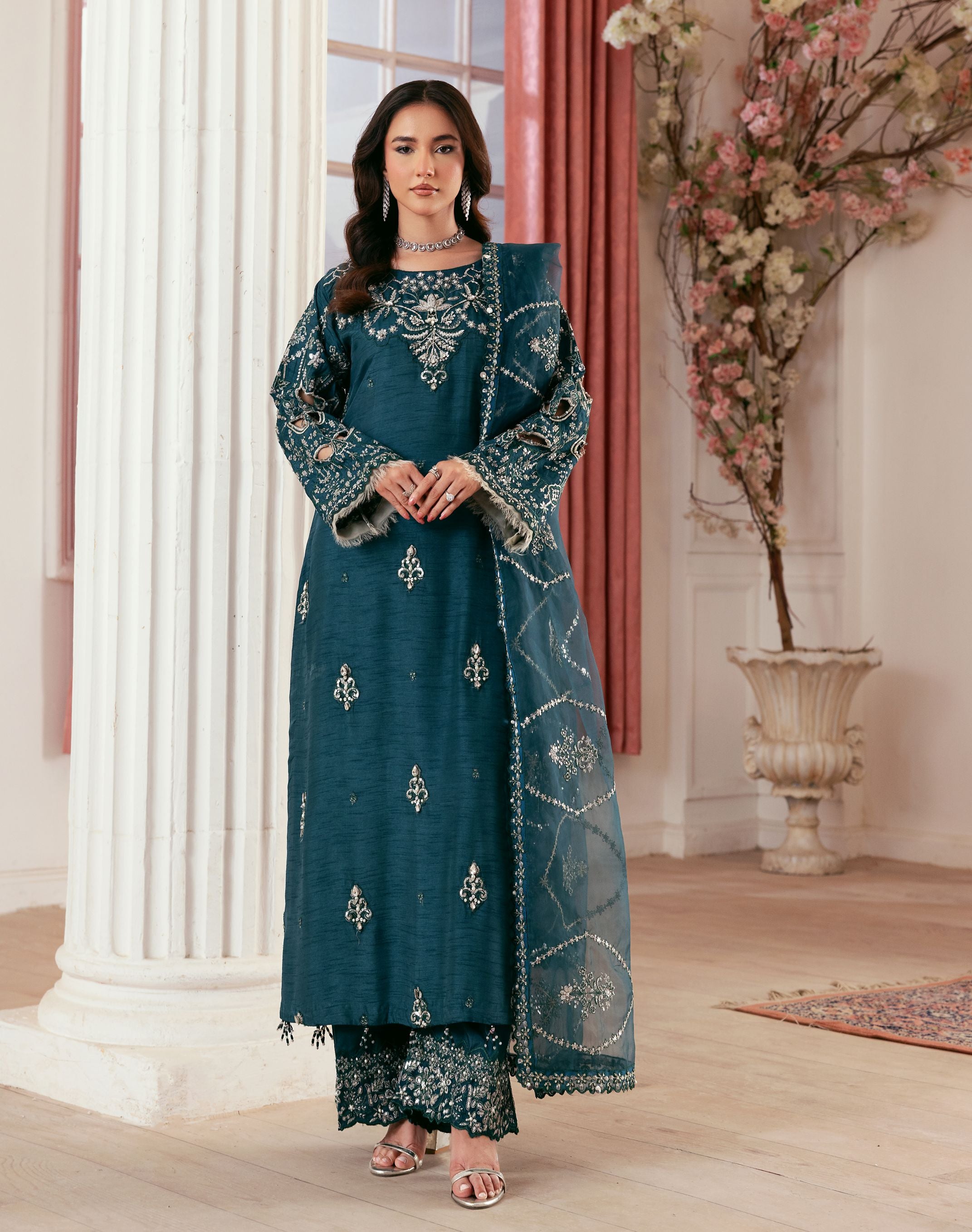 Zehra by Ain Raw Silk Festive Designer Womenswear ZAR1