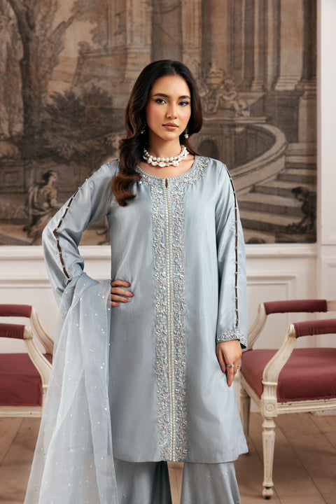 Zehra by Ain Raw Silk Gharara Festive Designer Womenswear ZAR3