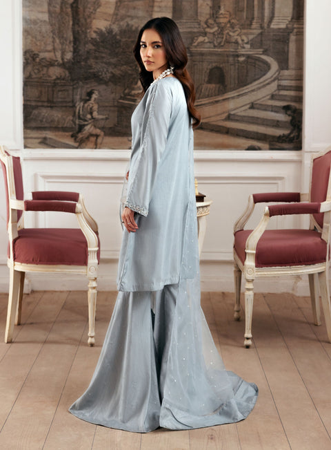Zehra by Ain Raw Silk Gharara Festive Designer Womenswear ZAR3