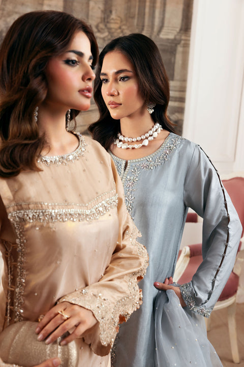 Zehra by Ain Raw Silk Gharara Festive Designer Womenswear ZAR3