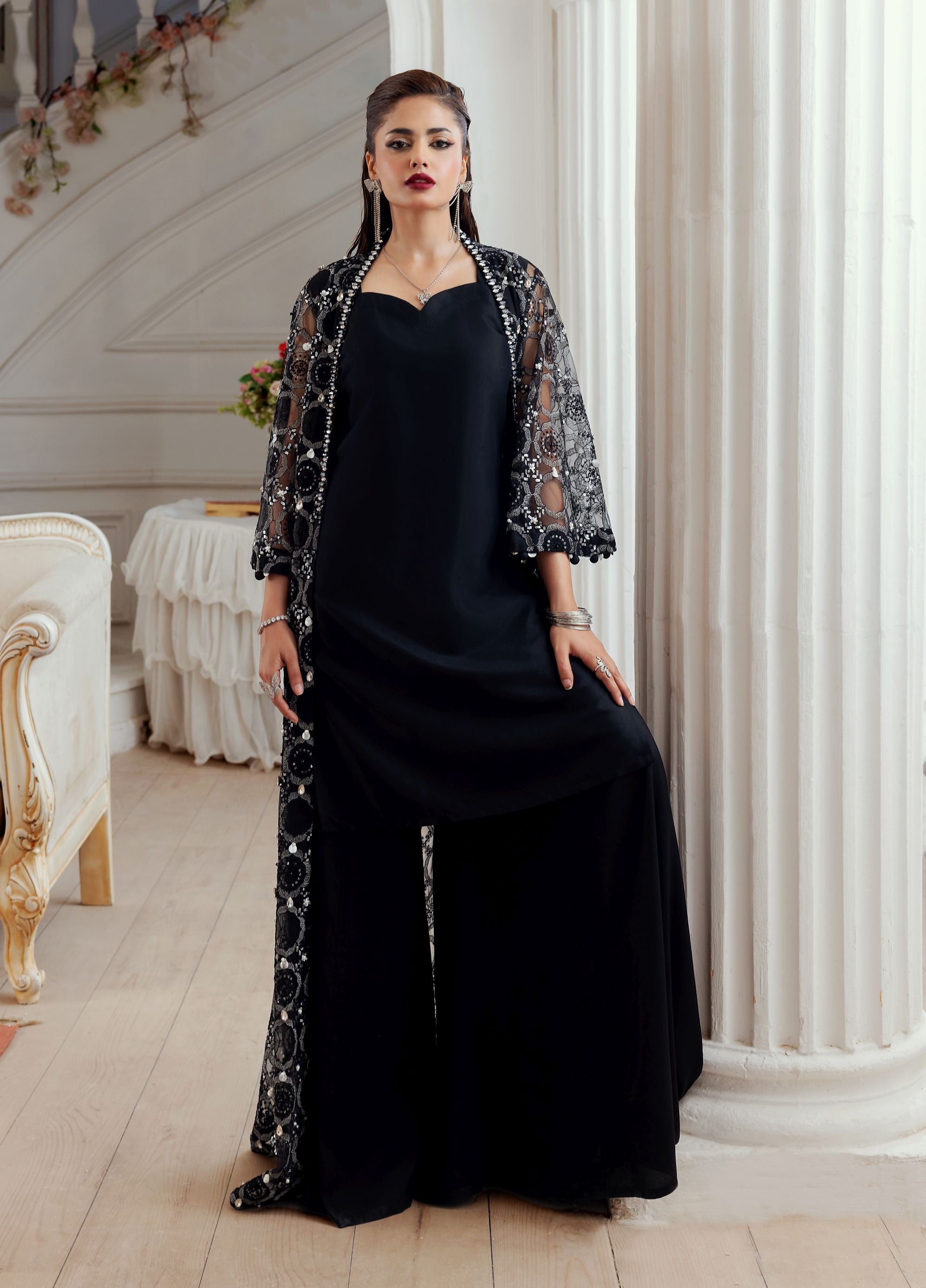 Zehra by Ain Net Cape Festive Designer Womenswear ZAR6