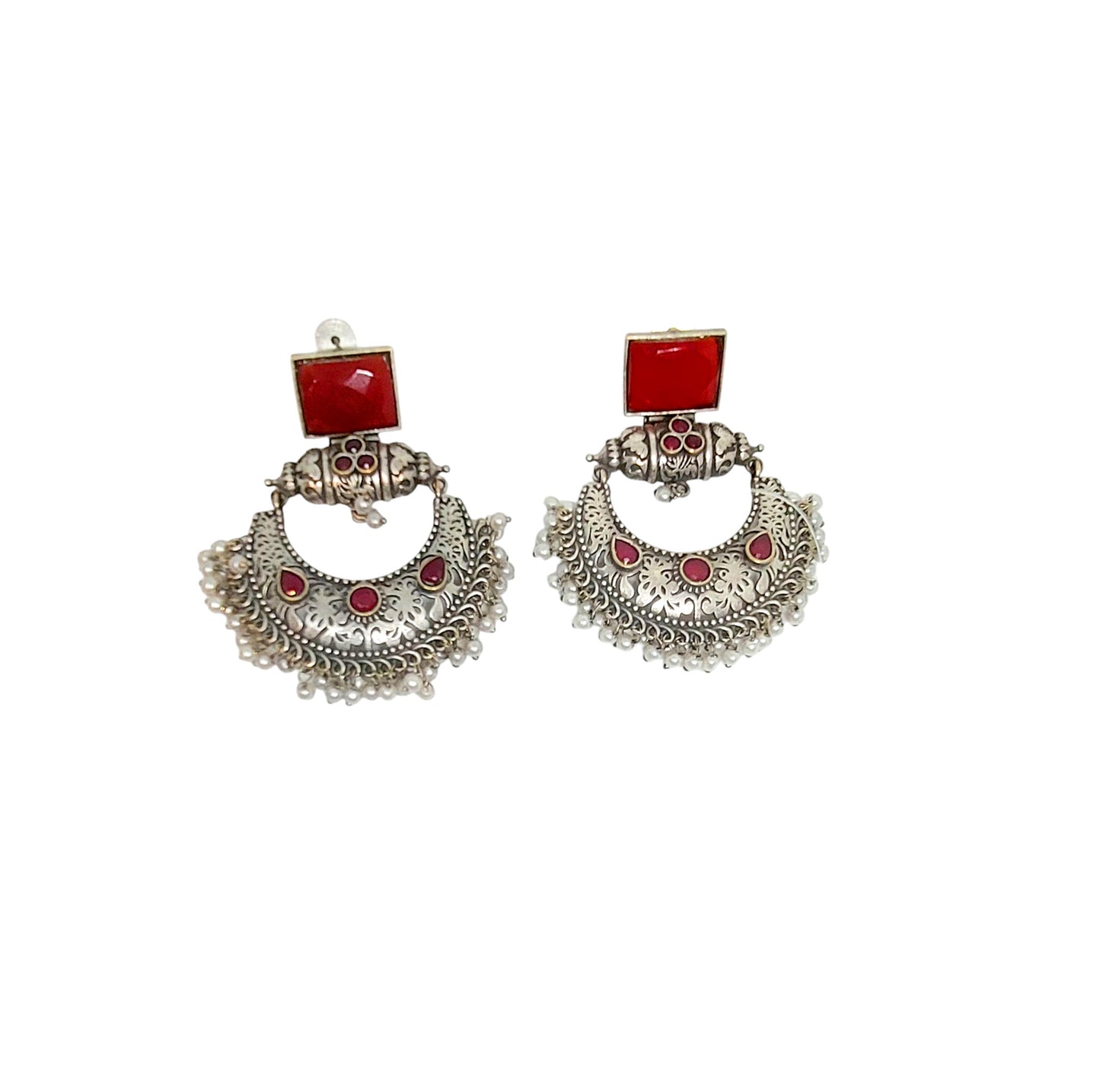 Gul Warun Heritage Tribal Crescent Chand Bali Earrings – 3 Colours GJ8