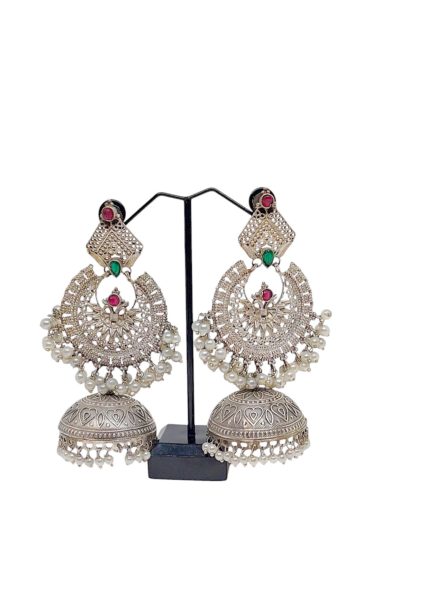 Gul Warun Royal Filigree Pearl Jhumka Earrings GJ10