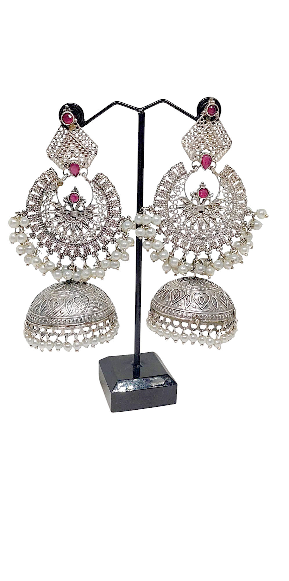Gul Warun Royal Filigree Pearl Jhumka Earrings GJ10