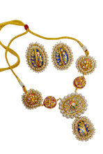 Gul Warun Royal Meenakari Pearl Necklace & Earrings Set GJ12