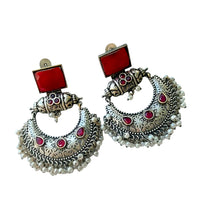 Gul Warun Heritage Tribal Crescent Chand Bali Earrings – 3 Colours GJ8