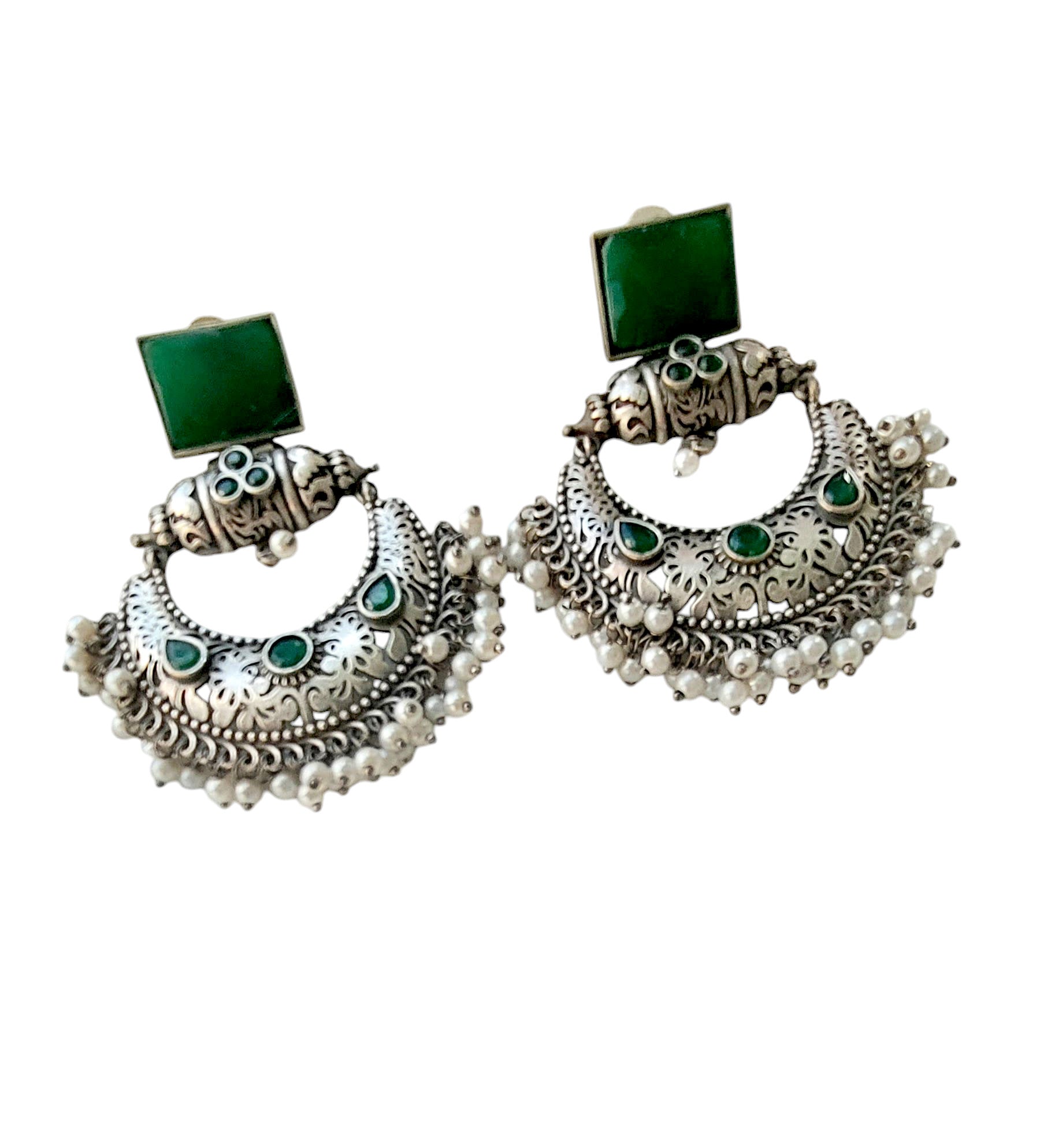 Gul Warun Heritage Tribal Crescent Chand Bali Earrings – 3 Colours GJ8