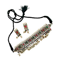 Gul Warun Heritage Kundan Choker & Earrings Set – Two Colours GJ4