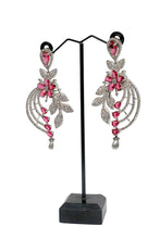 Gul Warun Crystal Floral Cascade Earrings with Teardrop Pearl GJ18