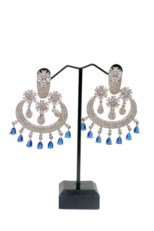 Gul Warun Regal Crescent Crystal Earrings – Two Colours GJ3