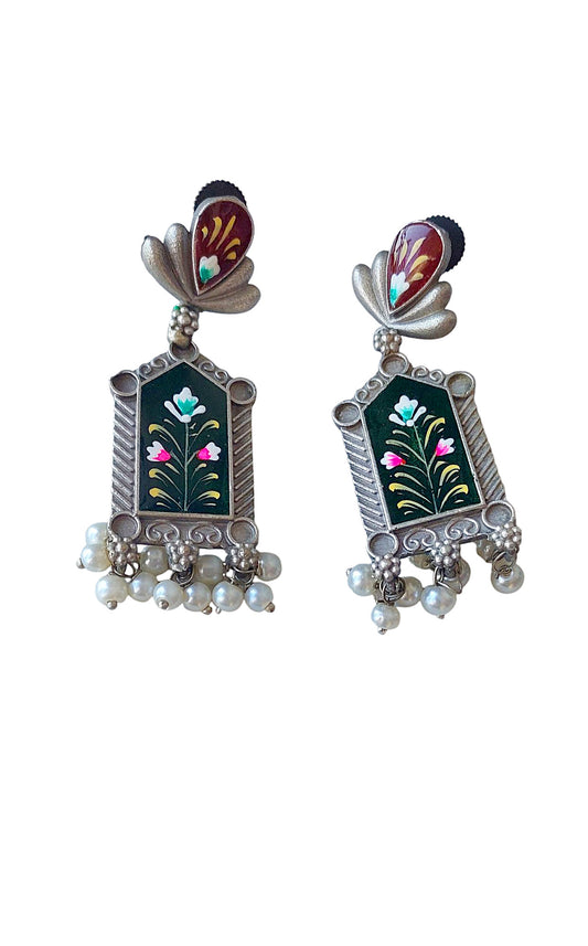 Gul Warun Hand-Enamelled Vintage Charm Earrings GJ5