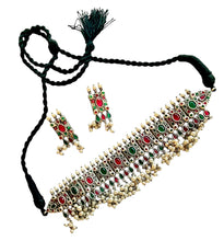 Gul Warun Heritage Kundan Choker & Earrings Set – Two Colours GJ4